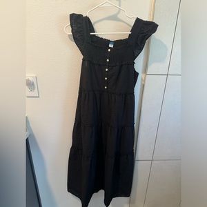 Old Navy black midi dress size xs